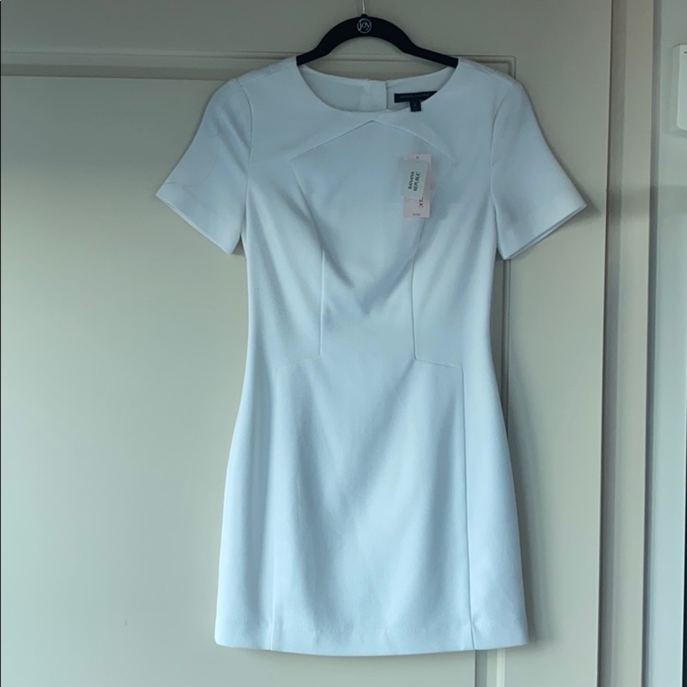 BANANA REPUBLIC white petite exclusive dress.